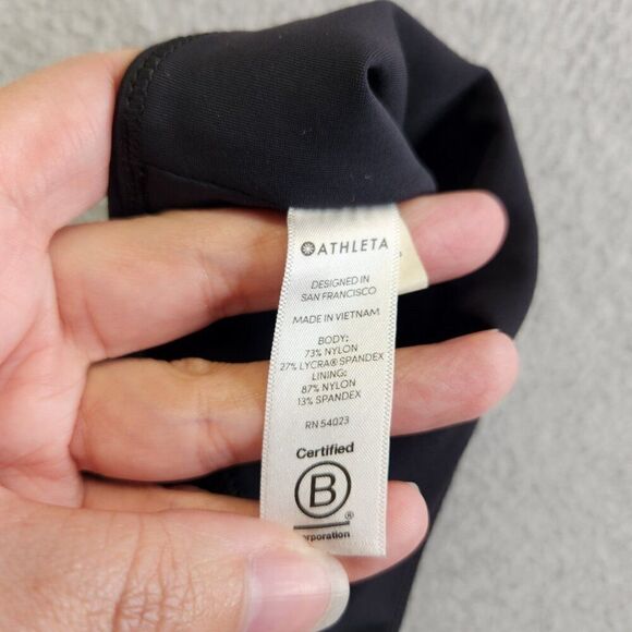 Athleta Pants Womens Small Black Stellar Crop Vented Perforated Side Panels - Picture 11 of 14